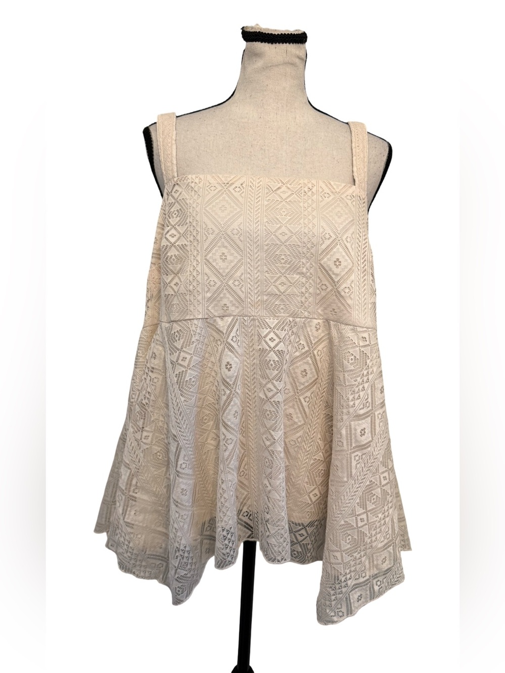Torrid Ivory Lace Babydoll Hanky Hem Tank Dress NWT Size 0 L 12